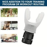Portable Silicone Lung Capacity Breathing Trainer Adjustable Resistance Black