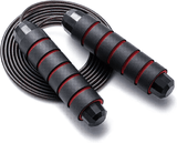 Tangle-Free Rapid Speed Jump Rope with Ball Bearings Foam Handles Adjustable for Fitness Workout Aerobic Exercise Black