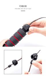 Tangle-Free Rapid Speed Jump Rope with Ball Bearings Foam Handles Adjustable for Fitness Workout Aerobic Exercise Black