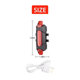 USB Rechargeable Bike Tail Light 4 Modes Waterproof LED Taillight for Mountain Bikes