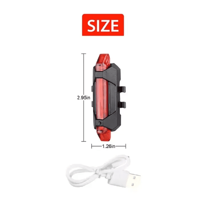 USB Rechargeable Bike Tail Light 4 Modes Waterproof LED Taillight for Mountain Bikes