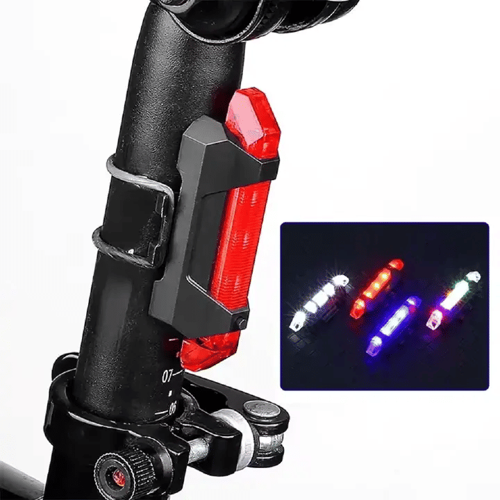 USB Rechargeable Bike Tail Light 4 Modes Waterproof LED Taillight for Mountain Bikes