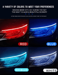 Flexible LED DRL Waterproof Strip Lights: White DRL, Amber Sequential Turn Signal