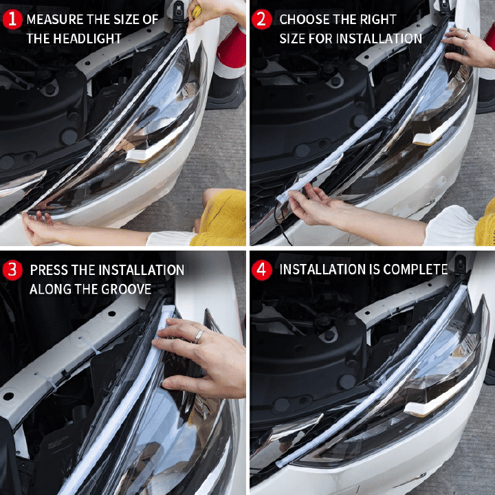 Flexible LED DRL Waterproof Strip Lights: White DRL, Amber Sequential Turn Signal