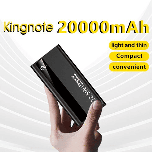 KingNote 20000mAh Fast Charge Portable Power Bank Dual USB