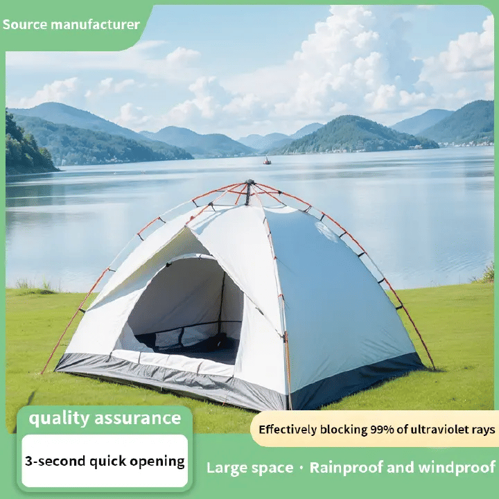 Instant Pop Up Camping Tent 2m x 2m 3-4 Person Waterproof Windproof