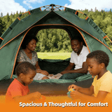 Solo Adventure Set 2m×2m Automatic Camping Tent 2 Doors 2 Windows Portable Picnic Chair