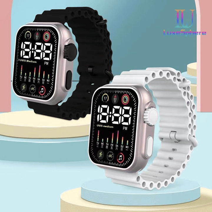 Unisex LED Digital Sports Watch: Colorful Silicone Electronic Wristwatch for Students