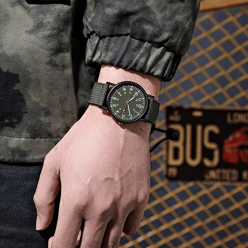 2025 Men's Military Sports Watch with Braided Strap and Luminous Dial