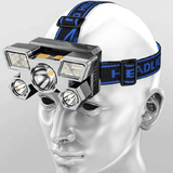 5 LED Strong Light Headlamp USB Rechargeable Waterproof Flashlight for Camping Hiking Fishing