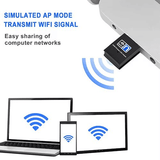 High-Speed 300Mbps 2.4GHz USB WiFi Adapter for Laptop Network Extension
