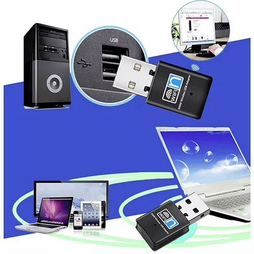 High-Speed 300Mbps 2.4GHz USB WiFi Adapter for Laptop Network Extension