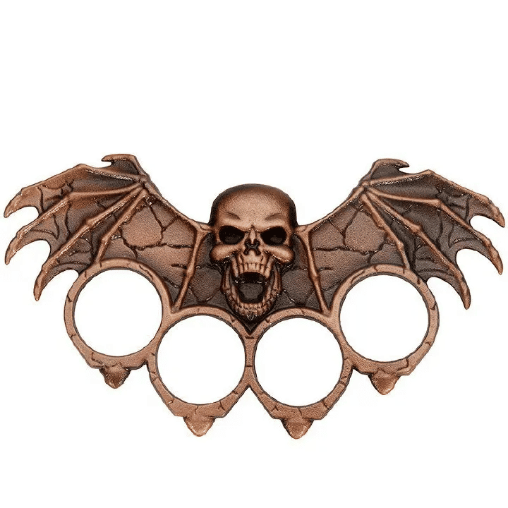 Metal Skull Brass Knuckle Duster Bottle Opener Car Window Breaker Self-Defense Tool