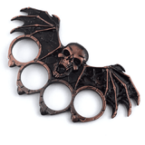 Metal Skull Brass Knuckle Duster Bottle Opener Car Window Breaker Self-Defense Tool