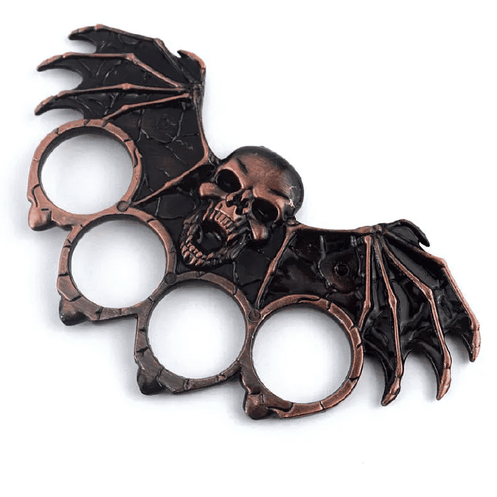 Metal Skull Brass Knuckle Duster Bottle Opener Car Window Breaker Self-Defense Tool