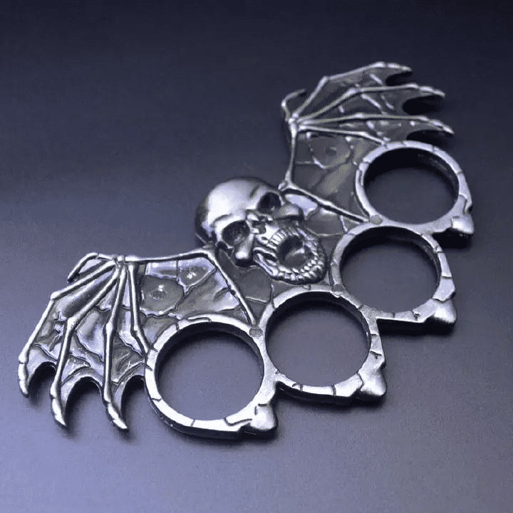 Metal Skull Brass Knuckle Duster Bottle Opener Car Window Breaker Self-Defense Tool