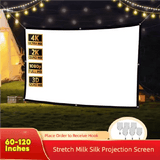 Simple Folding Projector Screen Portable Home Outdoor KTV Office 3D HD 60-150 Inch