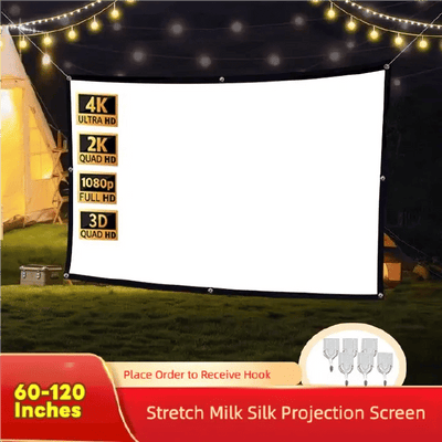 Simple Folding Projector Screen Portable Home Outdoor KTV Office 3D HD 60-150 Inch