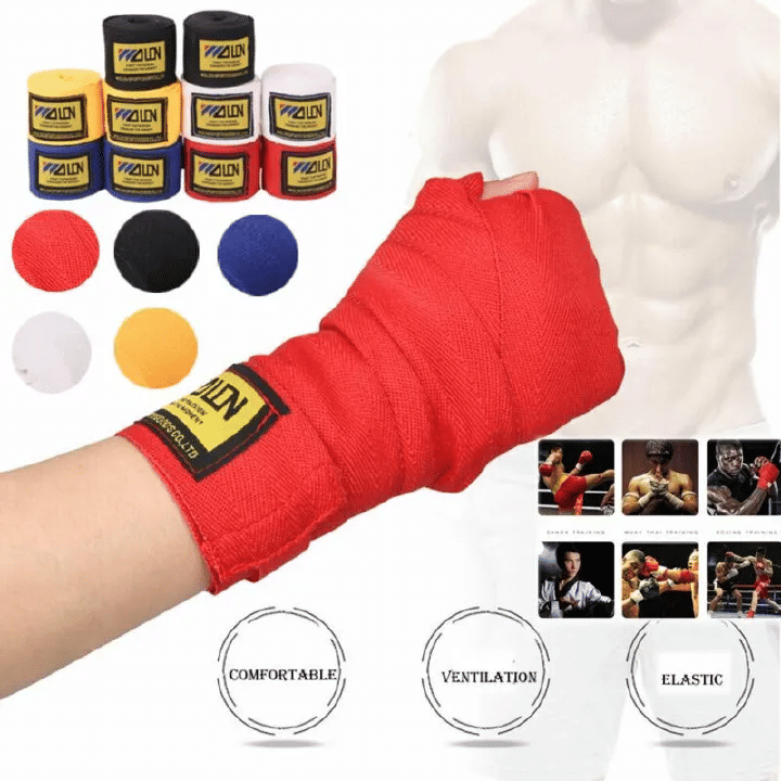 Cotton Boxing Hand Wraps 1.5m Muay Thai Fighting Straps for Men Women