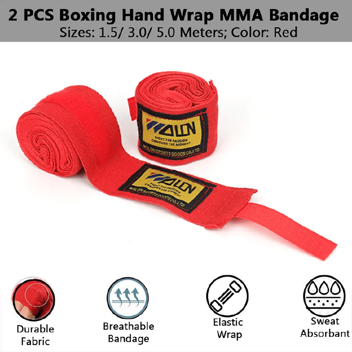 Cotton Boxing Hand Wraps 1.5m Muay Thai Fighting Straps for Men Women