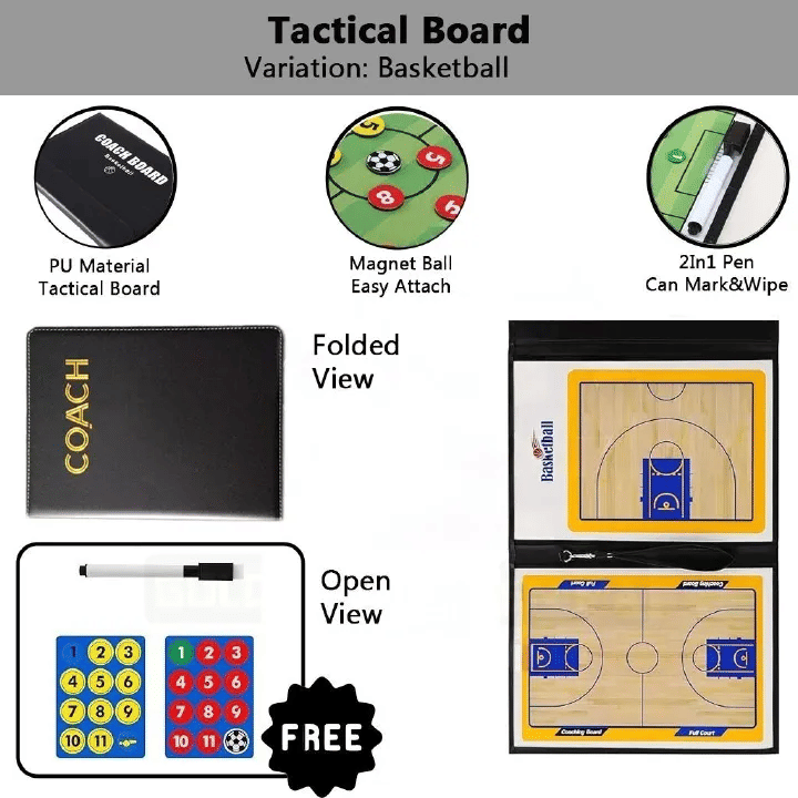 Football Basketball Tactical Board Magnetic Coaching Training Board