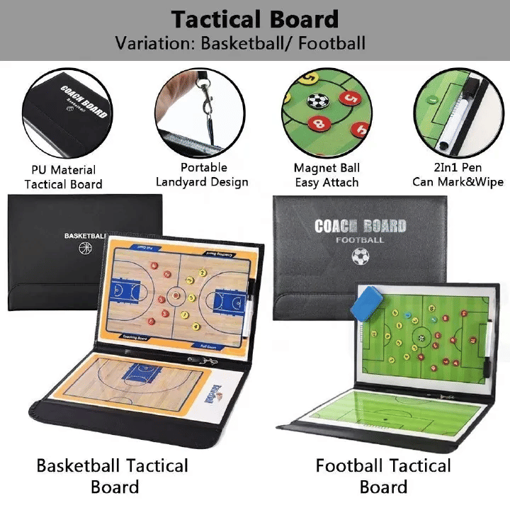 Football Basketball Tactical Board Magnetic Coaching Training Board