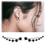 Elegant Seven Star Zircon Diamond Stud Earrings for Women, High-Grade Luxury Jewelry