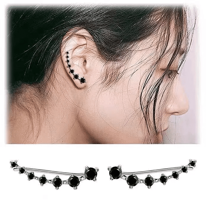 Elegant Seven Star Zircon Diamond Stud Earrings for Women, High-Grade Luxury Jewelry