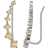 Elegant Seven Star Zircon Diamond Stud Earrings for Women, High-Grade Luxury Jewelry