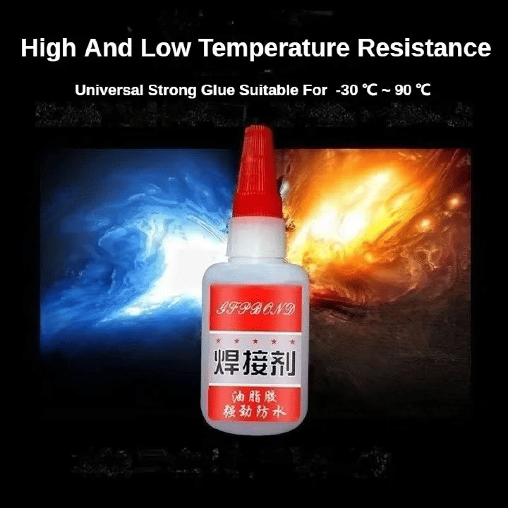 Universal Repair Glue 0.7oz Waterproof Quick-Drying Adhesive for Professional Repair Translucent
