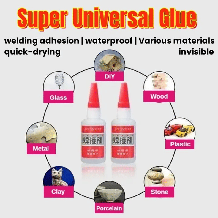 Universal Repair Glue 0.7oz Waterproof Quick-Drying Adhesive for Professional Repair Translucent
