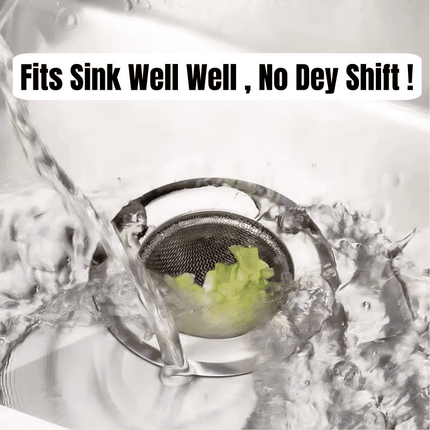 Premium Stainless Steel Sink Strainer Filter, 2-Pack Durable Kitchen Drain Stopper