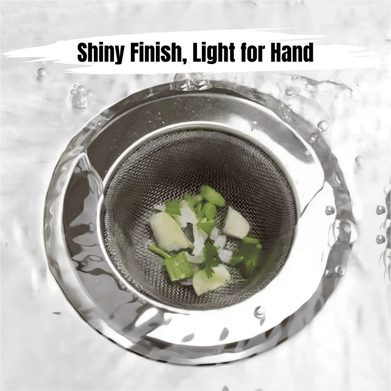 Premium Stainless Steel Sink Strainer Filter, 2-Pack Durable Kitchen Drain Stopper