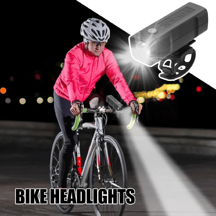 Bike Headlight and Taillight Set USB Rechargeable Front Light for Road Mountain Night Cycling