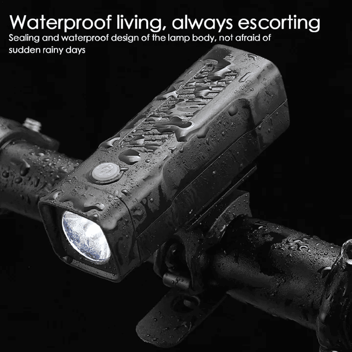 USB Rechargeable Bike Headlight Taillight Set High Brightness LED for Road Mountain