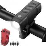 Bike Headlight and Taillight Set USB Rechargeable Front Light for Road Mountain Night Cycling