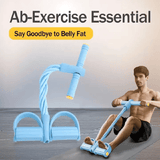 4 Tube Pedal Ankle Puller Sit Up Leg Stretch Rope Exercise Resistance Bands with Handles Yoga Strap Bodybuilding Fitness Equipment