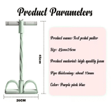 4 Tube Pedal Ankle Puller Sit Up Leg Stretch Rope Exercise Resistance Bands with Handles Yoga Strap Bodybuilding Fitness Equipment