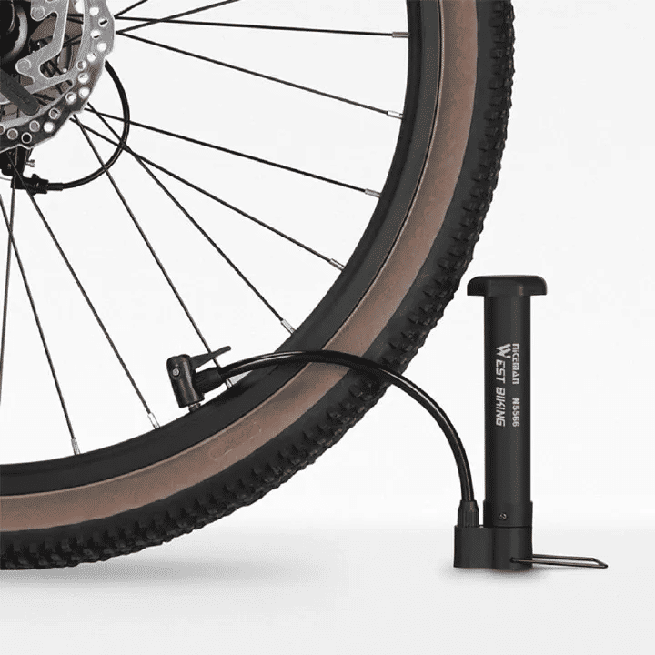 WEST BIKING Portable Hand Pump 80PSI Heavy-Duty Bike Tire Inflator