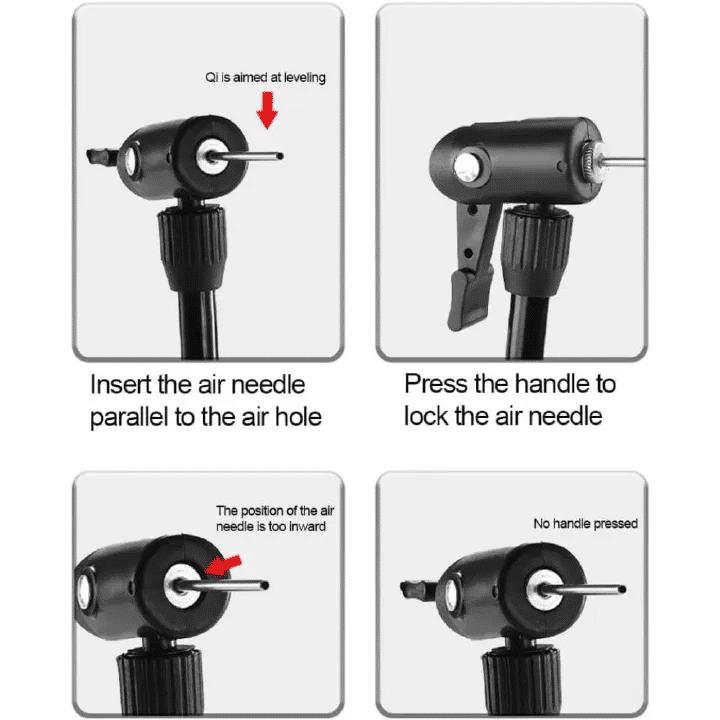 WEST BIKING Portable Hand Pump 80PSI Heavy-Duty Bike Tire Inflator