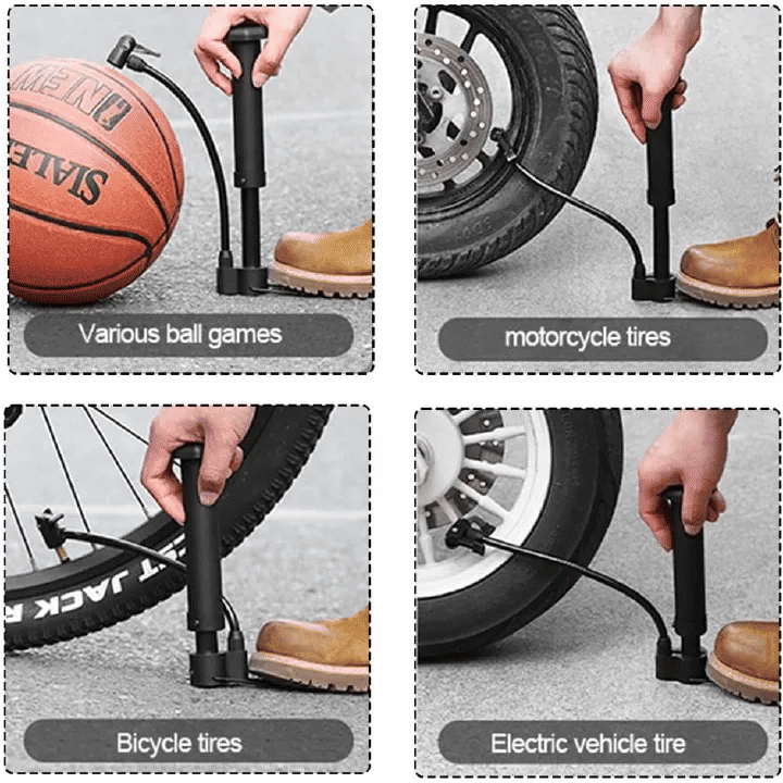 WEST BIKING Portable Hand Pump 80PSI Heavy-Duty Bike Tire Inflator