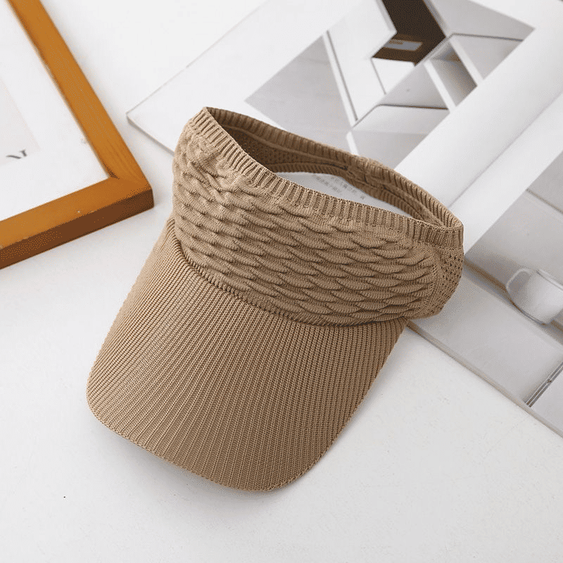 Stylish Fish Scale Knitted Baseball Cap - Hollow Top Summer Sun Hat