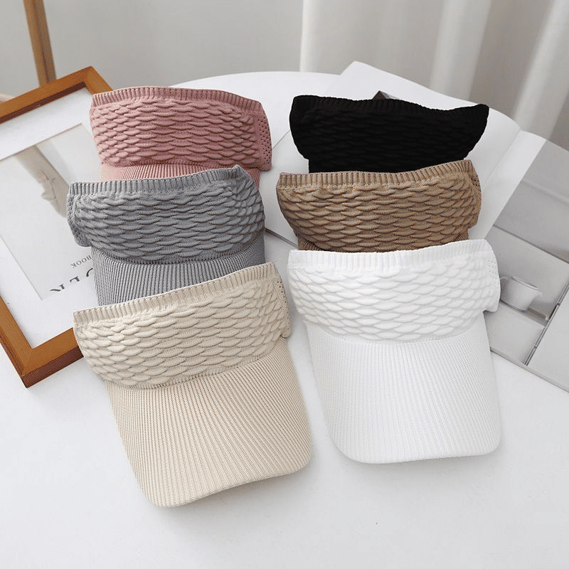 Stylish Fish Scale Knitted Baseball Cap - Hollow Top Summer Sun Hat