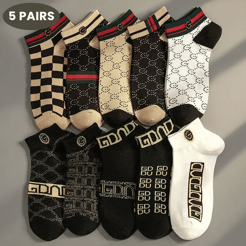 Men's 5-Pack Ultra-Thin Breathable Low-Cut Socks: Anti-Odor, Moisture-Wicking, Lightweight Comfort