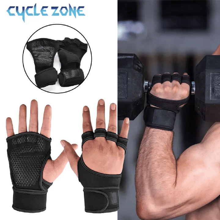 Cycling Weightlifting Gloves for Men Women Wrist Palm Protector Gym Training
