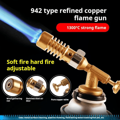 High-Temperature 1300℃ Butane Flame Gun For Welding And Baking