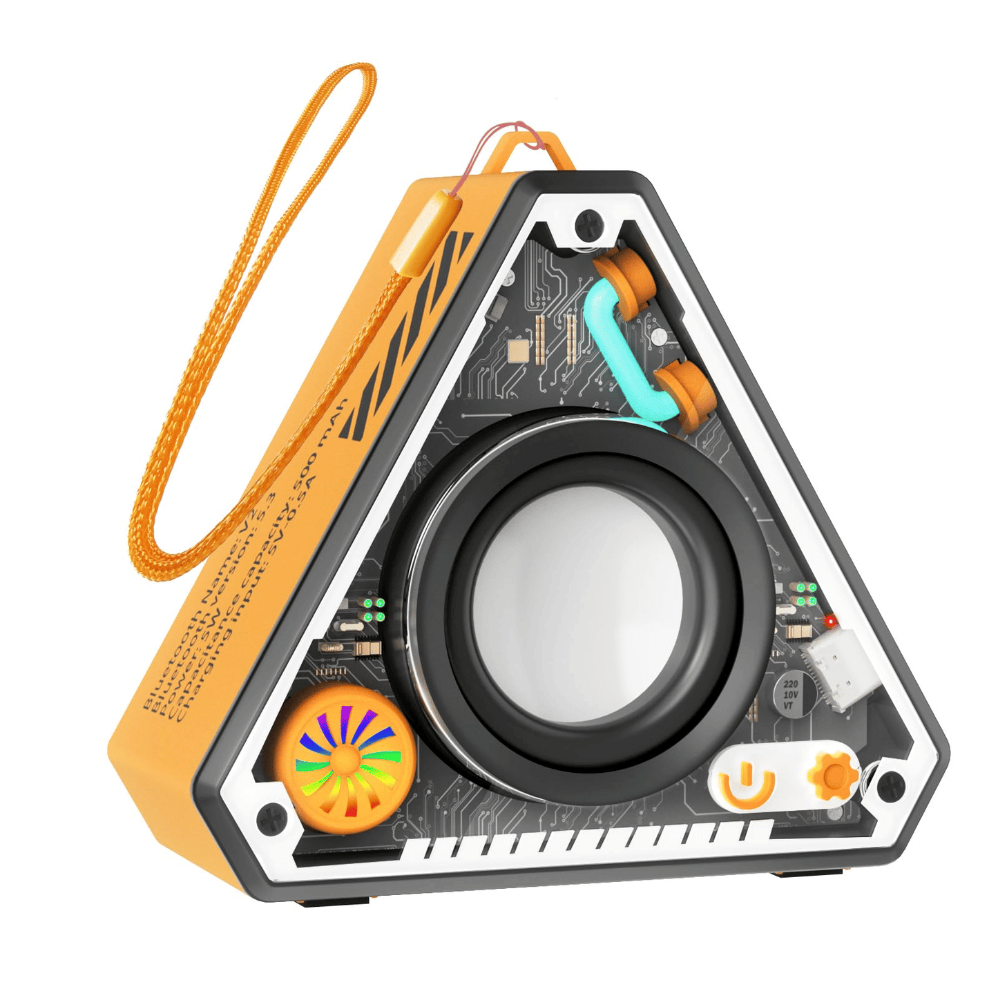 Magnetic Portable Bluetooth 5.3 Speaker: Deep Bass, LED Light, Wireless Audio