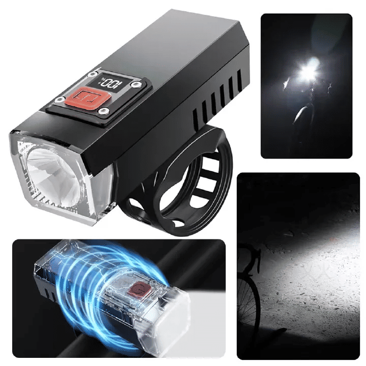 USB Rechargeable Bicycle Headlight High Brightness Waterproof Cycling Safety Front Lamp for Night Riding