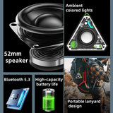 Magnetic Portable Bluetooth 5.3 Speaker: Deep Bass, LED Light, Wireless Audio