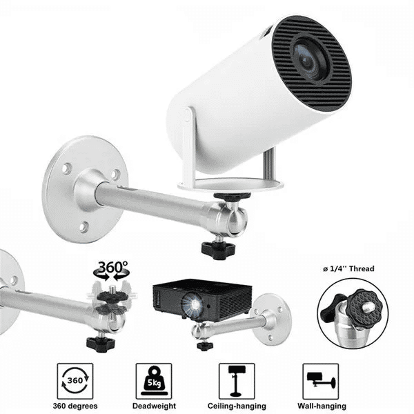 Universal Projector Ceiling Mount 360° Rotatable Aluminium Bracket for HY300 HY320